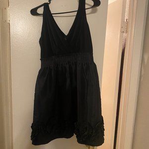 Black Party Dress with satin flowers  Size 4 Black